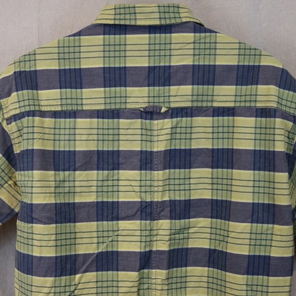 The North Face A5 Series Green Plaid Short-Sleeve Hiking Shirt Medium - Picture 10 of 13